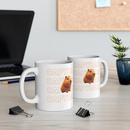 Capybara | Tik Tok | Animal Print | Cute | South America | Wildlife | Nature Lover's Gift | Coffee | Tea | Hot Chocolate | Ceramic Mug | 11oz