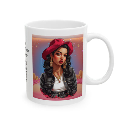 La Niña Dulce | HD Graphic | Latina | Fashionista | Coffee | Tea | Hot Chocolate | 11oz | White Mug