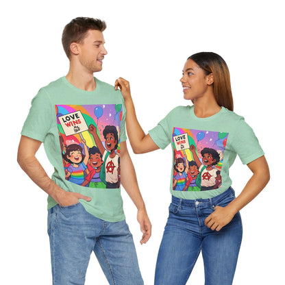 Love Wins | Inspirational | Anarchy | Alternative Living | Unisex | Men's | Women's | Tee | T-Shirt