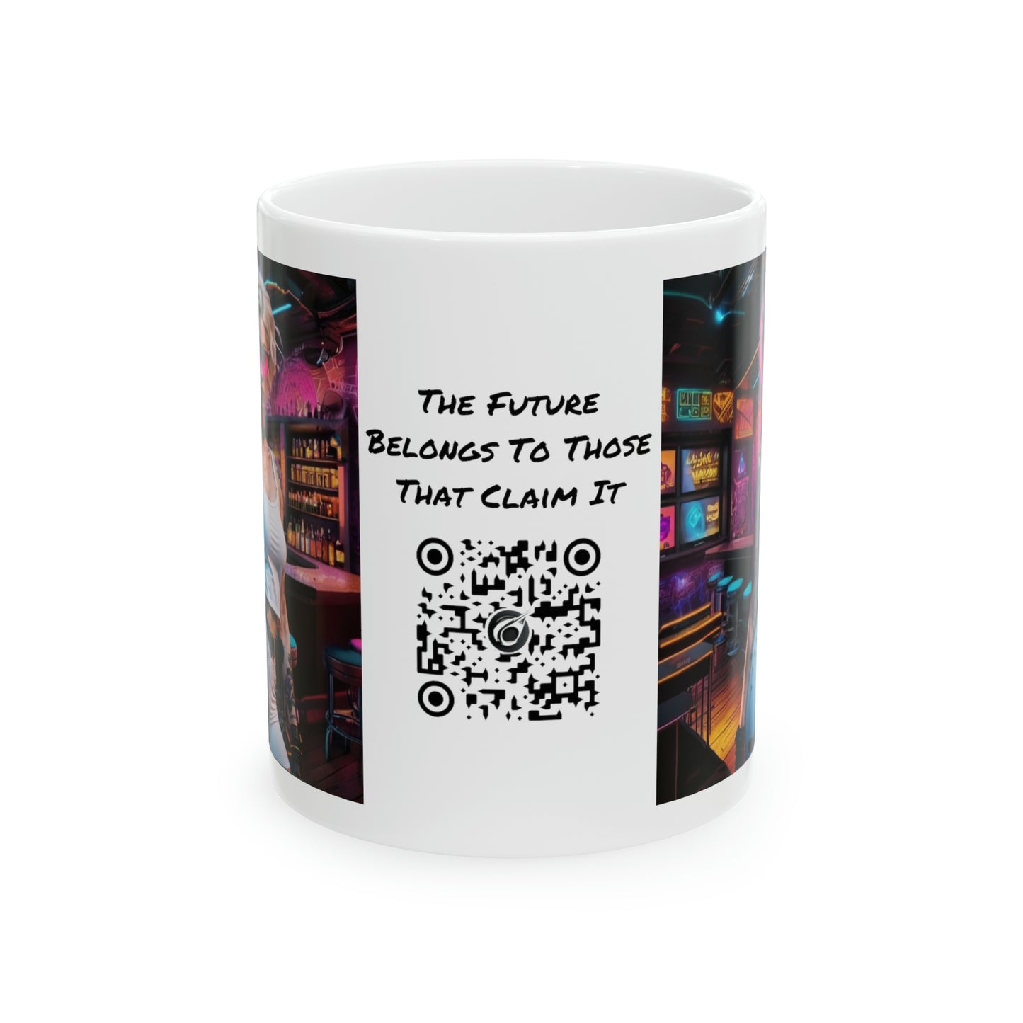 Bartender | HD Graphic | She Made Us Drinks To Drink, We Drunk Em | CyberPunk | Coffee | Tea | Hot Chocolate | 11oz | White Mug