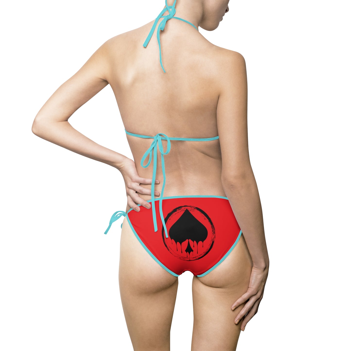Women’s Red Graphic Bikini Swimsuit - Beach Ready Swimwear