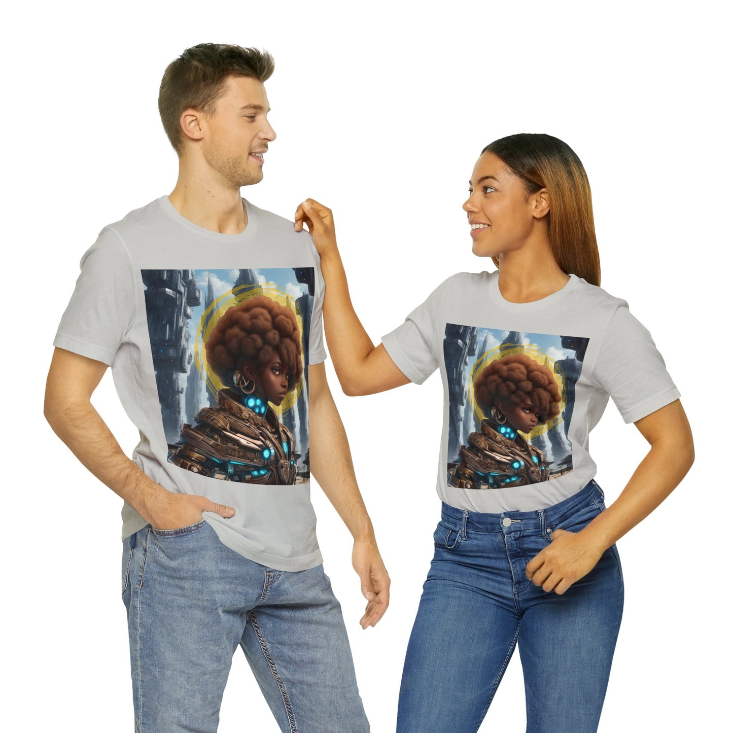 Afro-Future | HD Graphic | Sci-Fi | Black Character | Warrior | Unisex | Men's | Women's | Tee | T-Shirt
