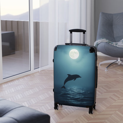 Ocean-Inspired Dolphin Carry-On Suitcase - Perfect Travel Companion for Beach Lovers