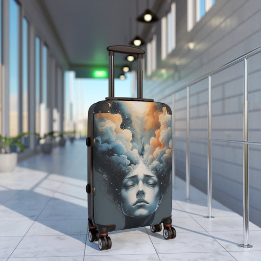Artistic Cloud Dreamer Suitcase - Dreamy Cloud Design for Travelers