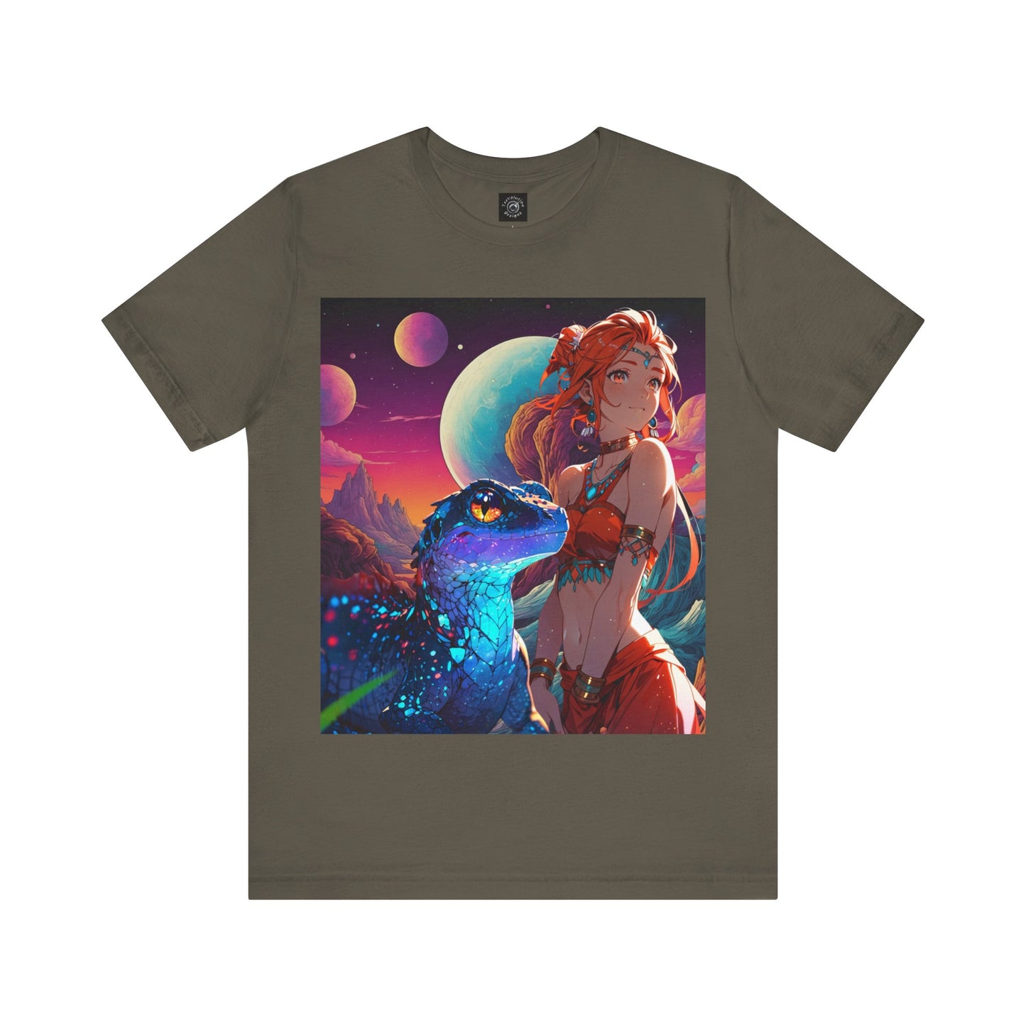 A Girl And Her 'Guana | Anime | Fantasy | Unisex | Men's | Women's | Tee | T-Shirt