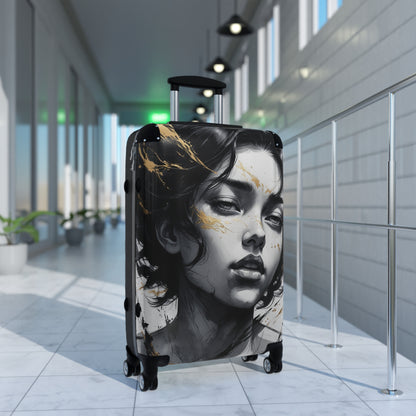 Artistic Carry-On Suitcase with Elegant Design