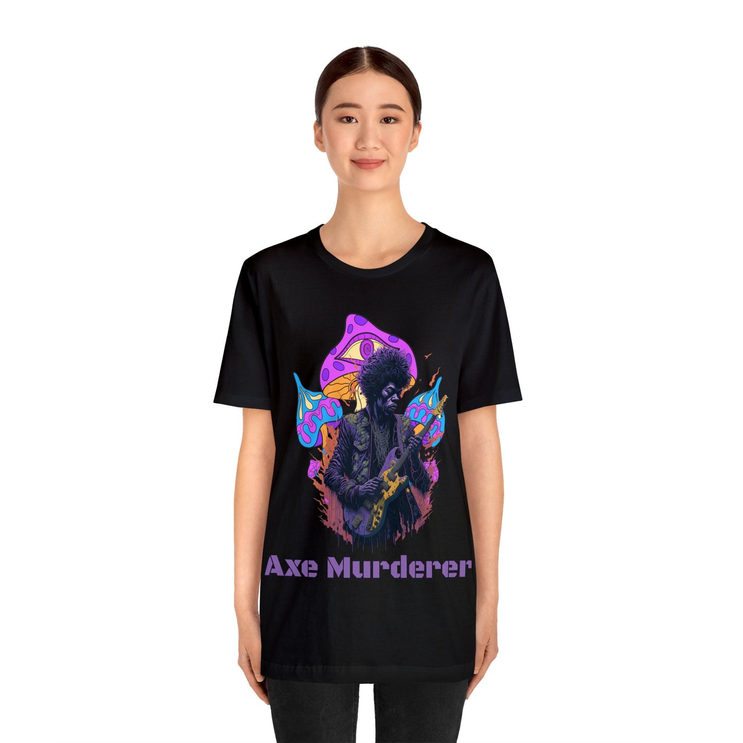Axe Murderer | Guitar Hero | Psychedelic | Mushroom | Trippy | Unisex | Men's | Women's | Tee | T-Shirt