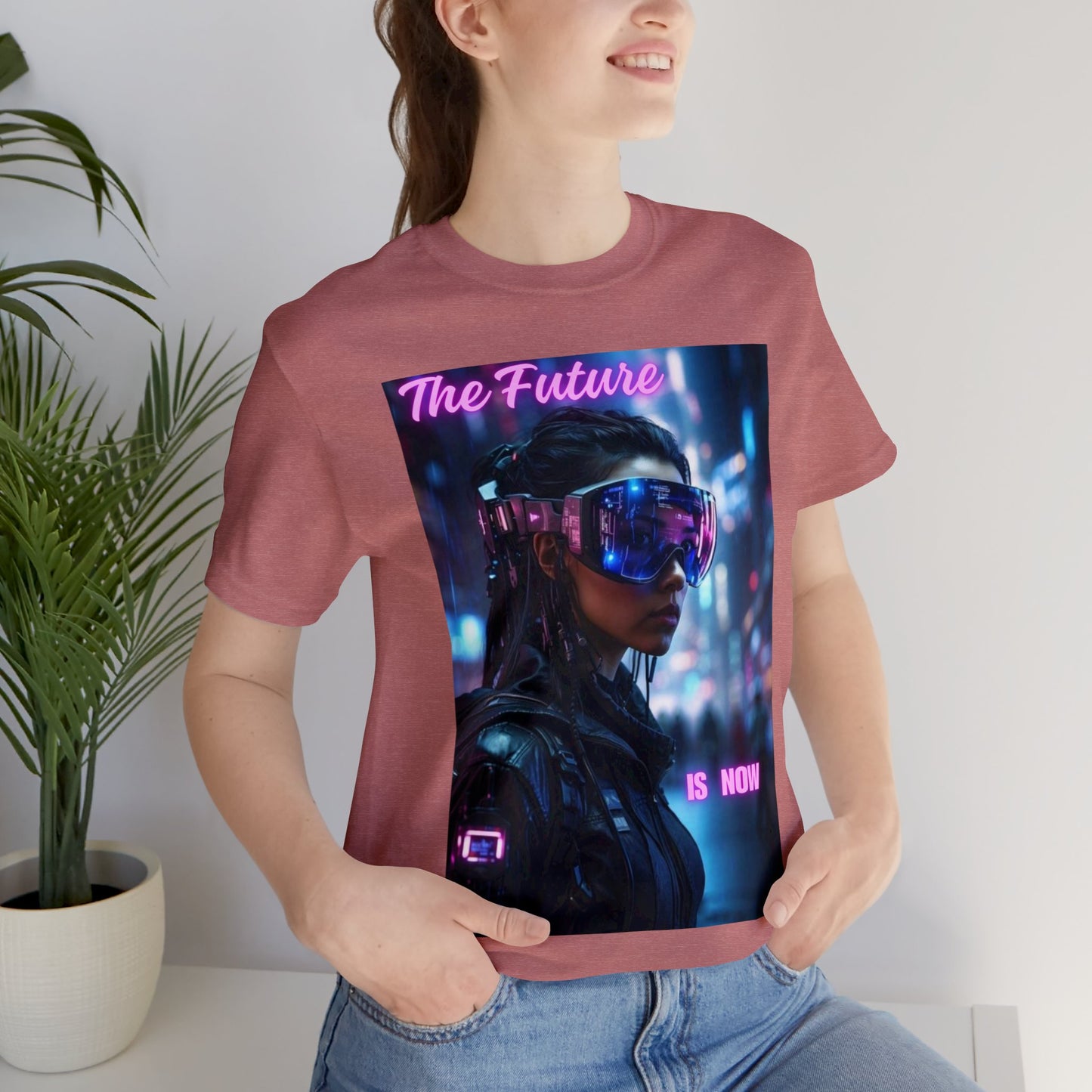 The Future Is Now | Anime Gift | Fantasy Girl |Cyberpunk | Sci Fi | Futuristic | HD Graphics | Unisex | Men's | Women's | Tee | T-Shirt
