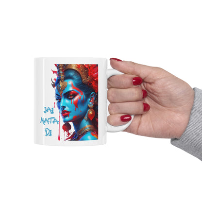 Maa Kali Mug | Jai Mata Di | Hindu Gift | The Black Mother | Spiritual | Coffee | Tea | Hot Chocolate | Goddess | Victory To The Mother Goddess | Ceramic Mug |11oz
