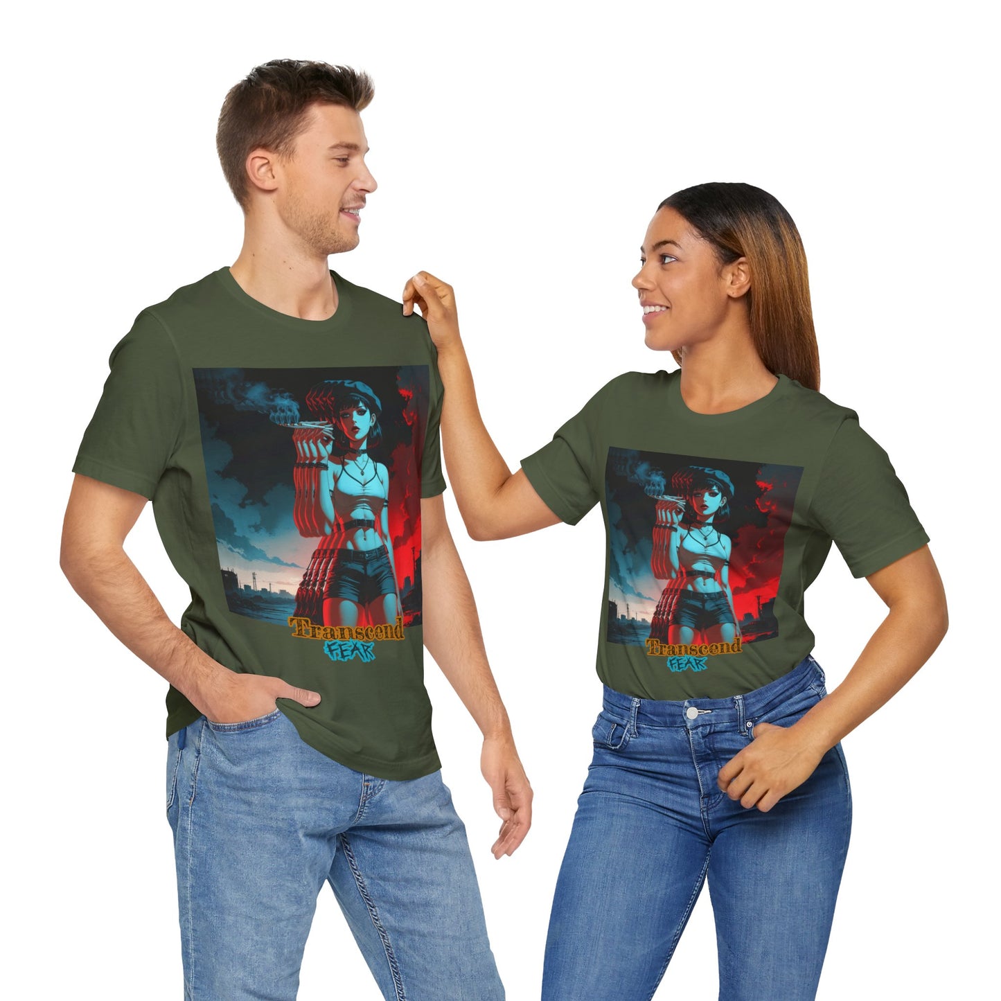Transcend Fear Graphic Tee - Unisex Jersey Short Sleeve T-Shirt