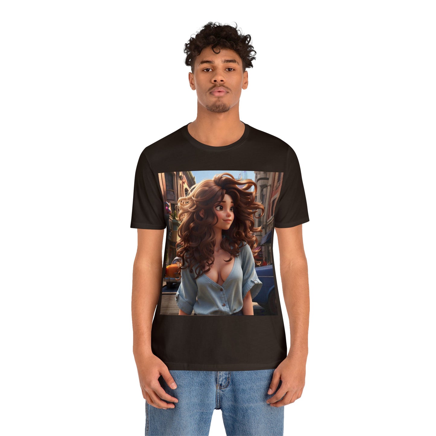 City Girl In A Digital World | Pixar Style Animation | Dream Girl | HD Graphic | Girl Power | Unisex | Men's | Women's | Tee | T-Shirt
