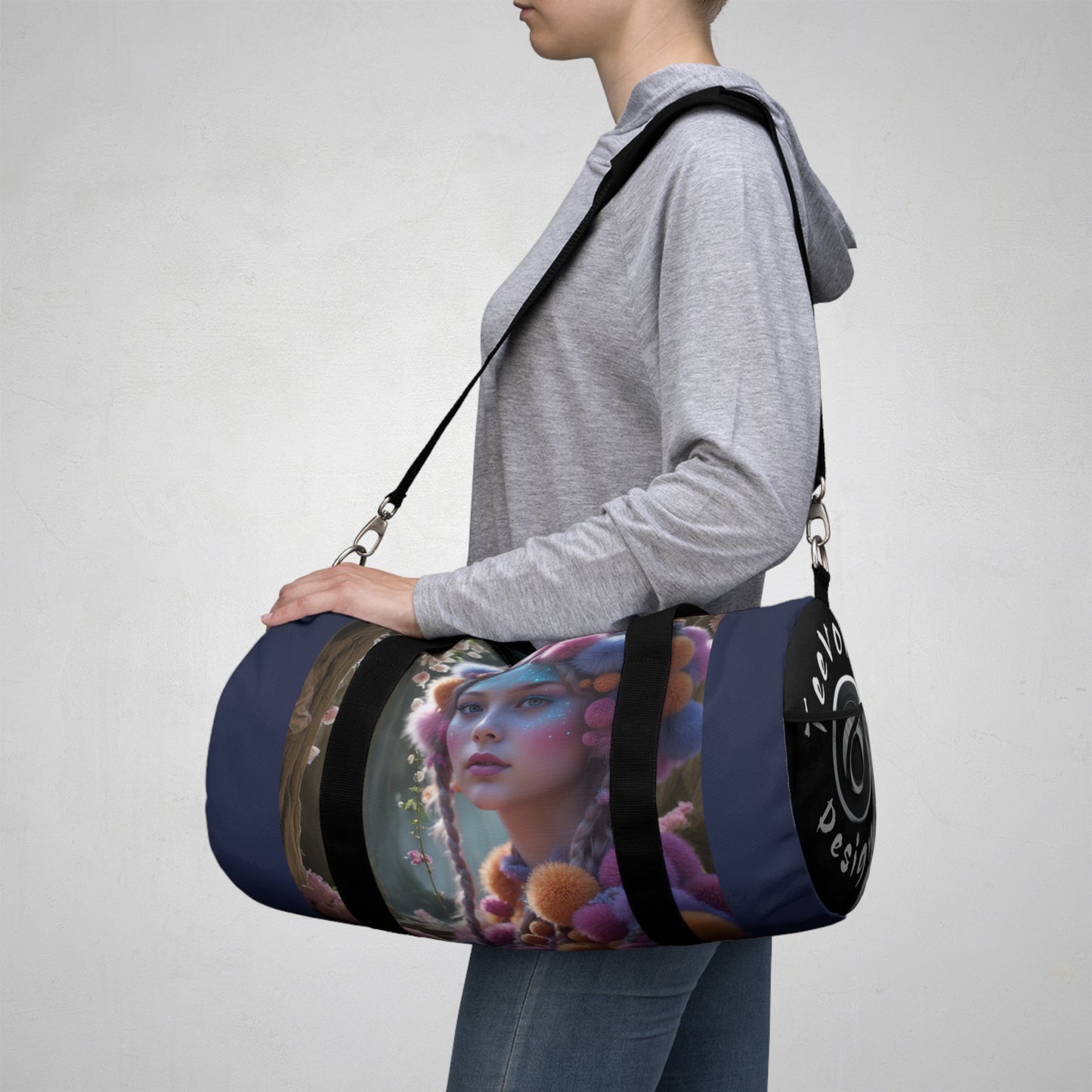 Whimsical Floral Duffel Bag - Stylish Gym & Travel Tote for Women