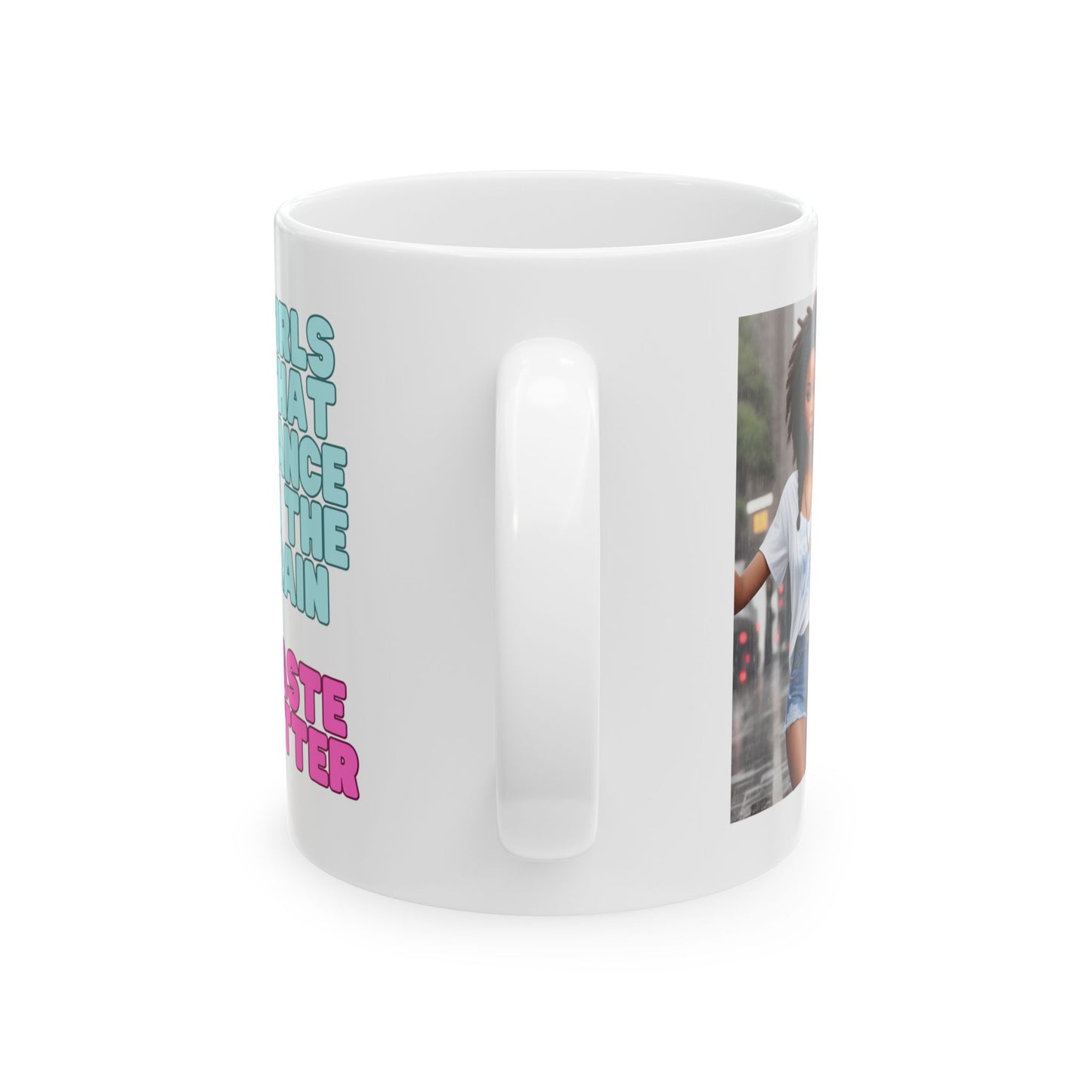 Rain Girl | Afrocentric | HD Graphic | Beautiful | Fantasy Girl | Nature Lovers | Coffee | Tea | Hot Chocolate | Ceramic Mug | 11oz