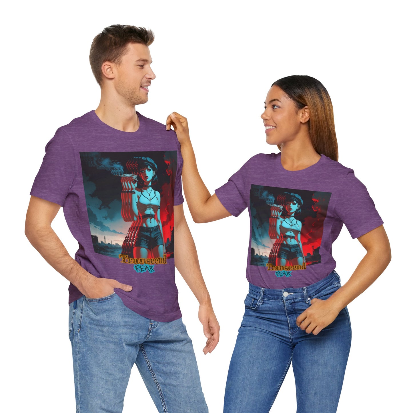Transcend Fear Graphic Tee - Unisex Jersey Short Sleeve T-Shirt