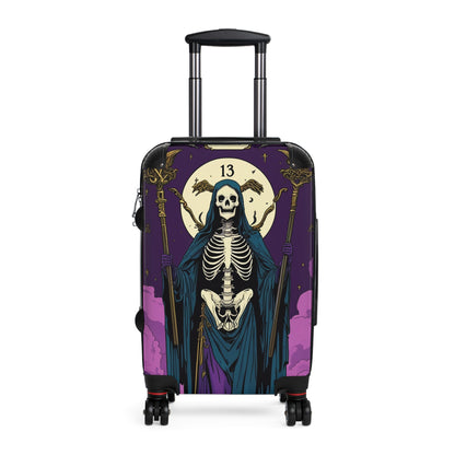 Gothic Skeleton Suitcase with Mystical Design - Travel in Style