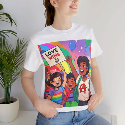Love Wins | Inspirational | Anarchy | Alternative Living | Unisex | Men's | Women's | Tee | T-Shirt