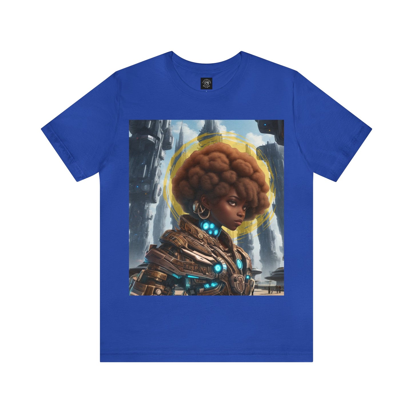 Afro-Future | HD Graphic | Sci-Fi | Black Character | Warrior | Unisex | Men's | Women's | Tee | T-Shirt