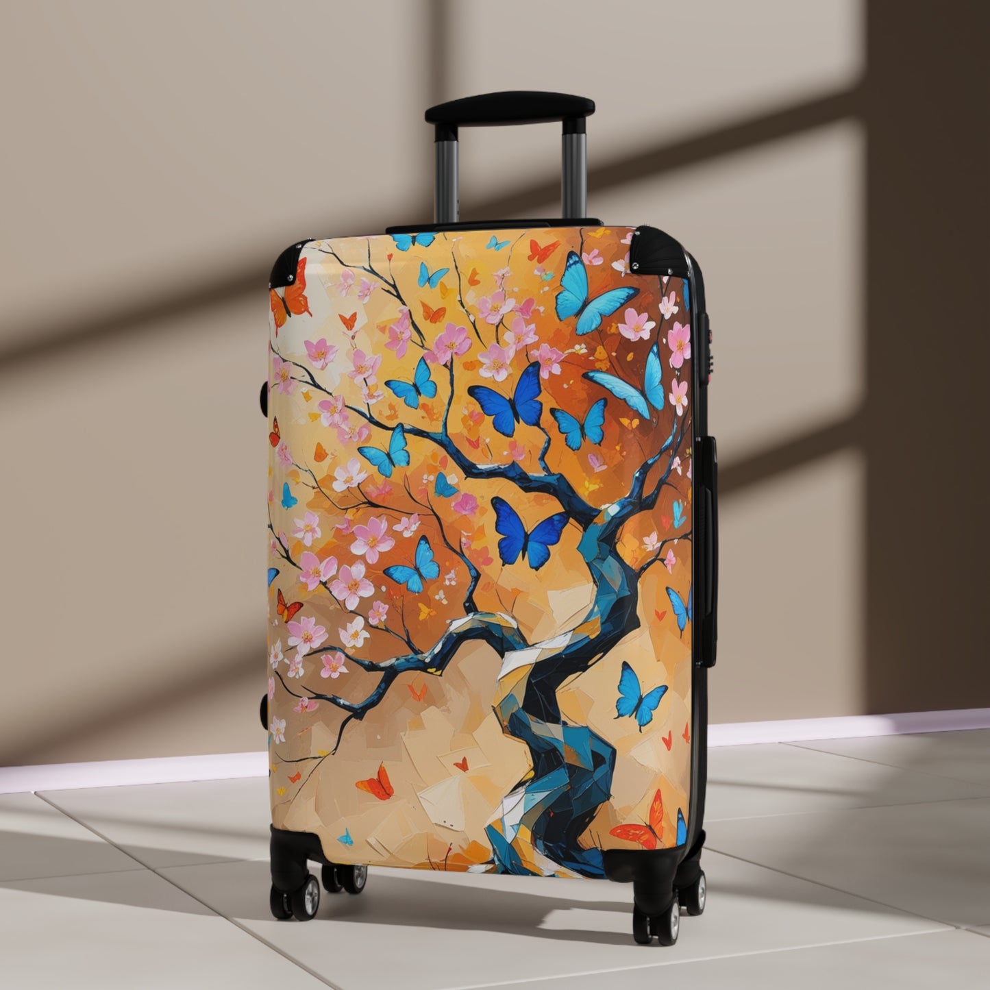 Colorful Butterfly Suitcase - Vibrant Travel Luggage for Adventurers