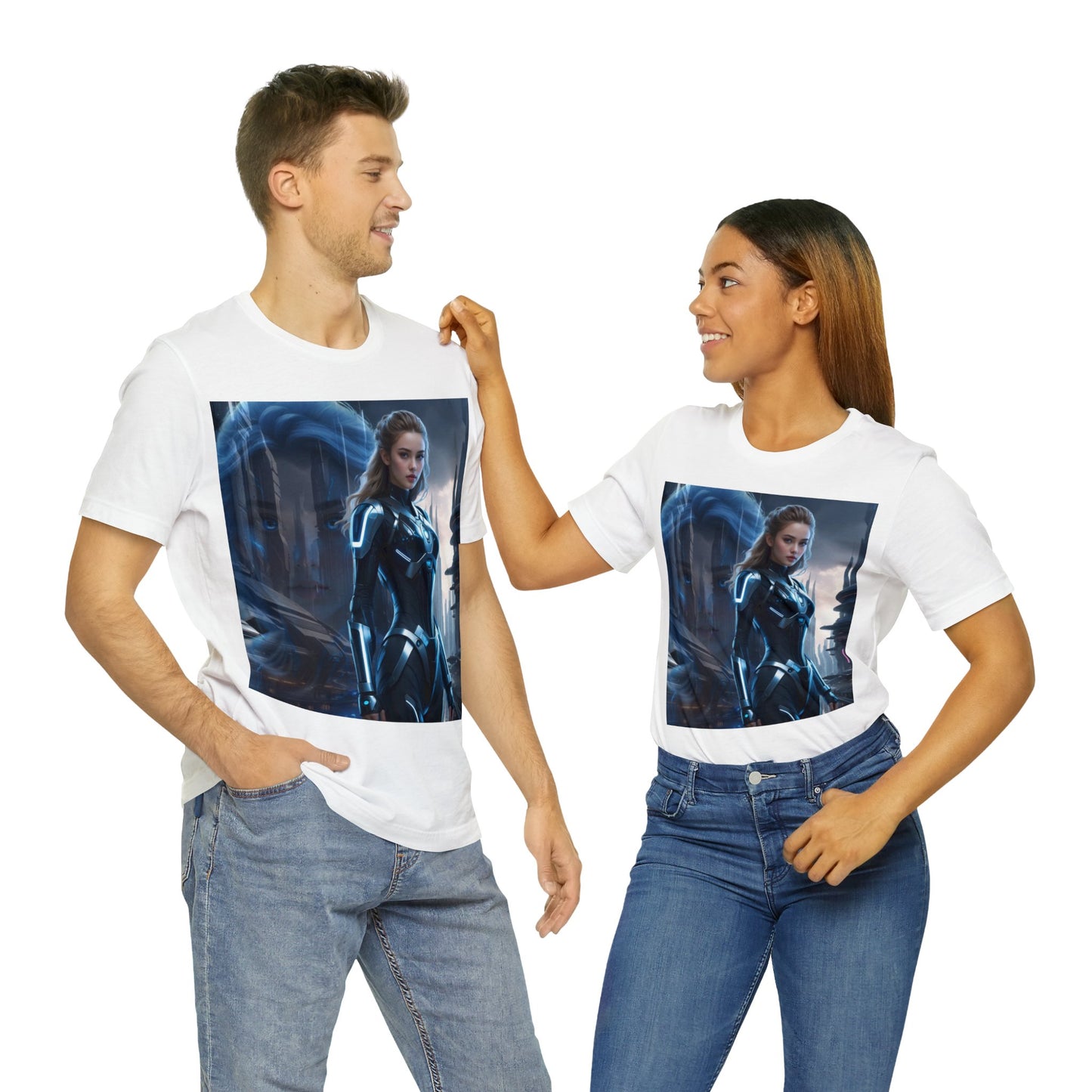 The Allure of Tomorrow | HD Graphic | Sci-Fi | Fantasy Girl | Tech Glam | Digital Beauty | Unisex | Men's | Women's | Tee | T-Shirt
