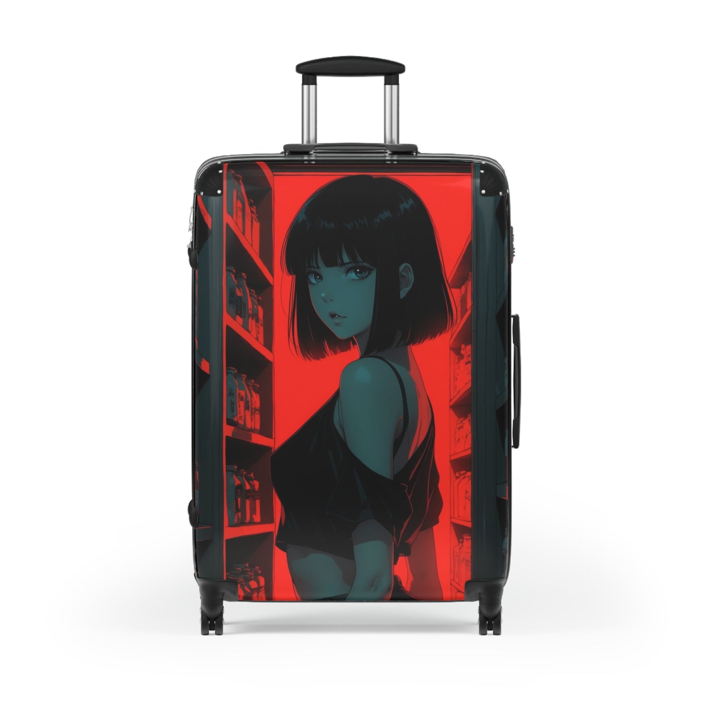 Stylish Travel Suitcase with Bold Anime Design