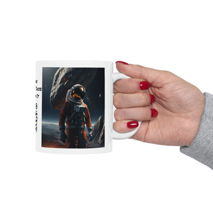 Final Frontier | HD Graphic | Space | Astronaut | Asteroid | Coffee | Tea | Hot Chocolate | 11oz | White Mug
