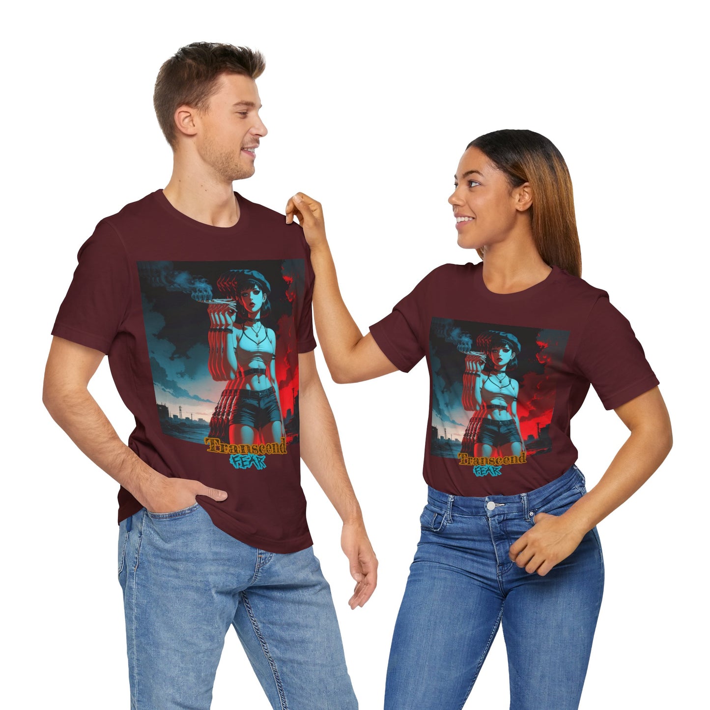 Transcend Fear Graphic Tee - Unisex Jersey Short Sleeve T-Shirt