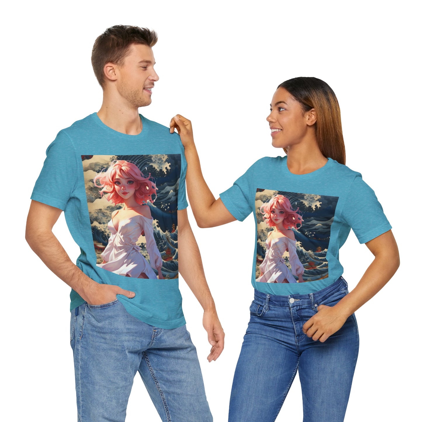 Waves of Beauty | HD Graphic | Pretty Girl | Japanese Art | Men's | Women's | Tee | T-Shirt