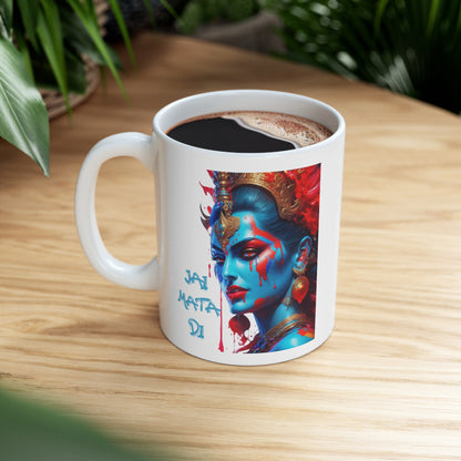 Maa Kali Mug | Jai Mata Di | Hindu Gift | The Black Mother | Spiritual | Coffee | Tea | Hot Chocolate | Goddess | Victory To The Mother Goddess | Ceramic Mug |11oz