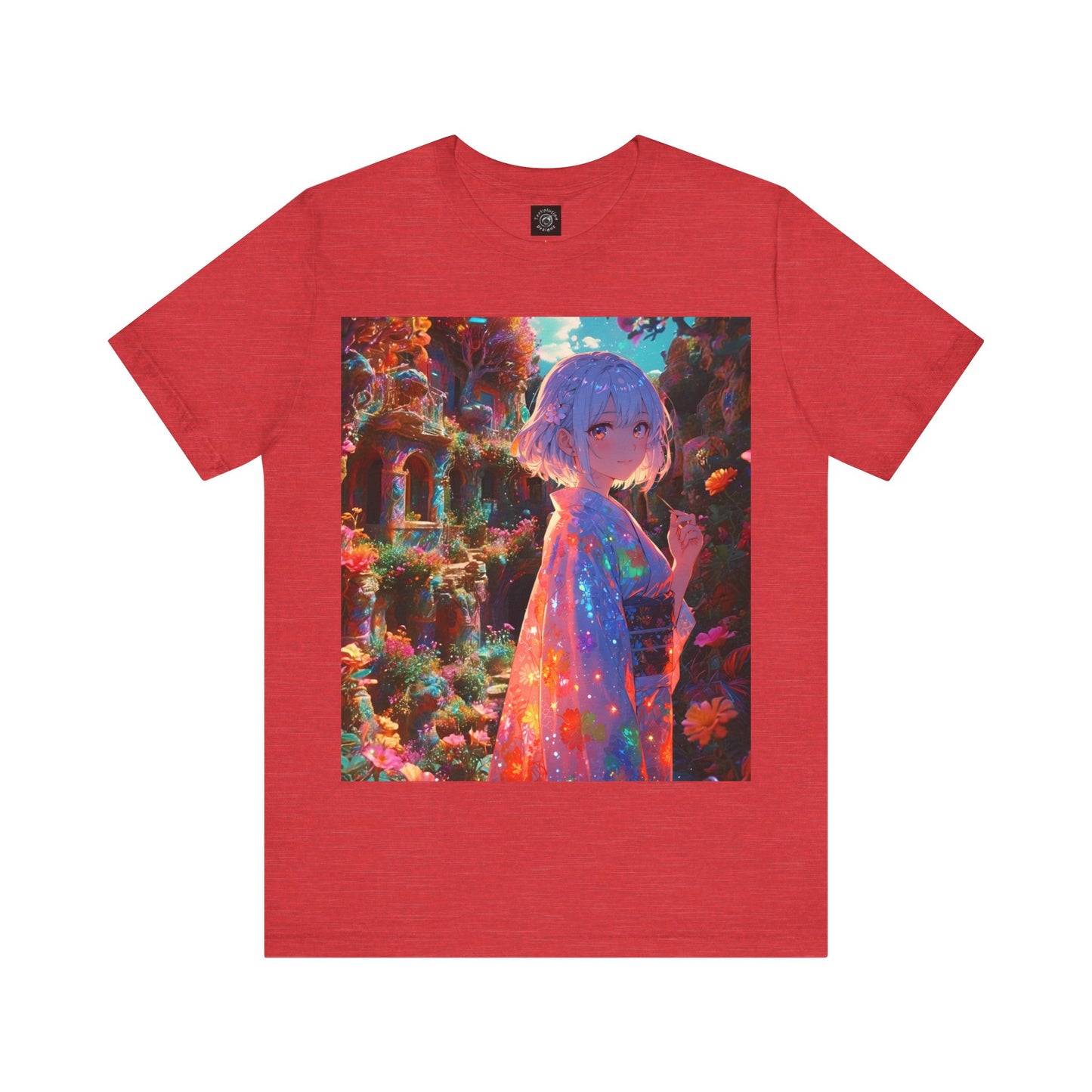 Floral Visions | HD Graphic| Anime | Pretty Girl | Unisex | Men's | Women's | Tee | T-Shirt