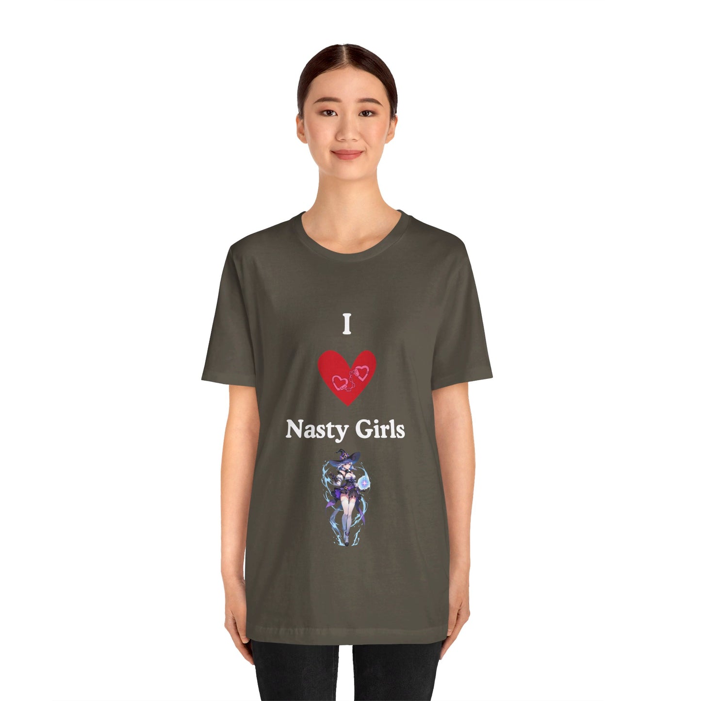 I Heart Nasty Girls | Funny | Kink Friendly | Waifu | Men's | Women's | Tee | T-Shirt