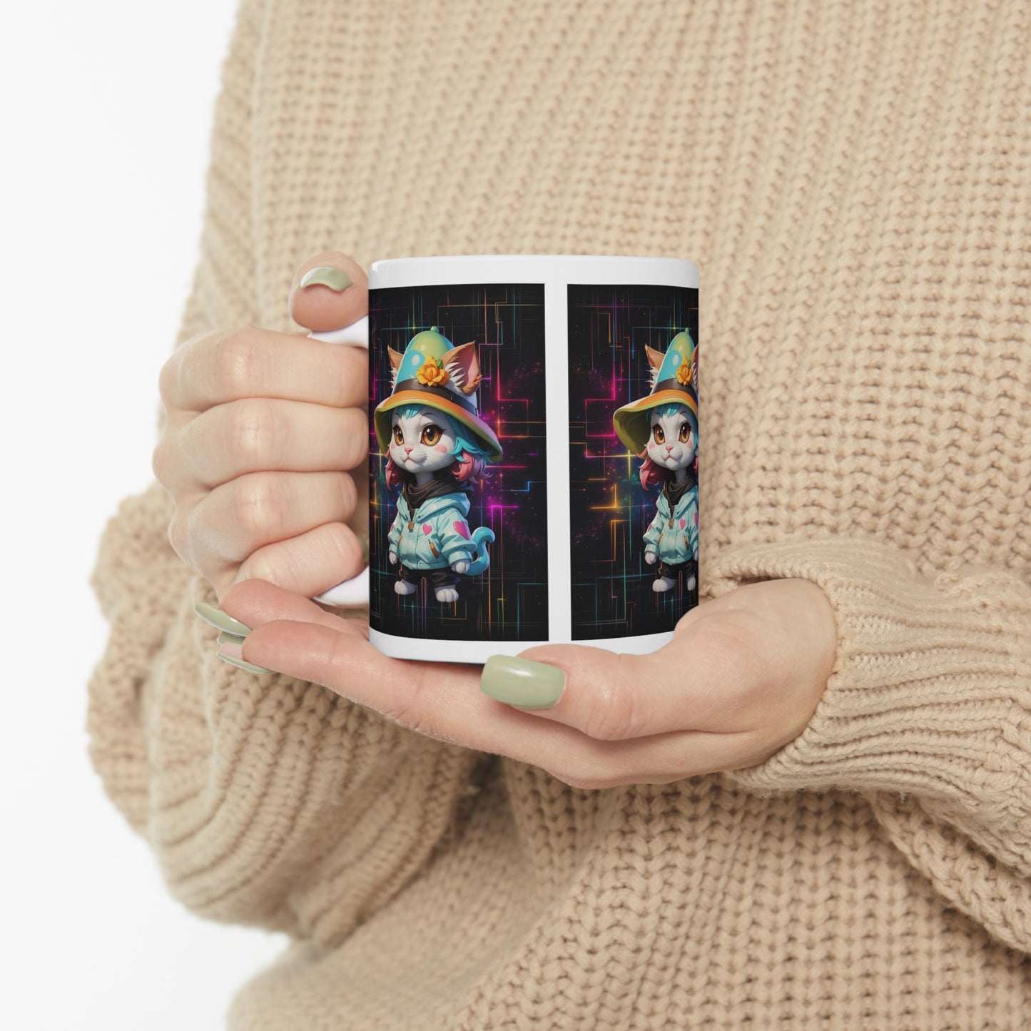 Kittycore | HD Graphic | Kitten | Cute | Coffee | Tea | Hot Chocolate | 11oz | White Mug