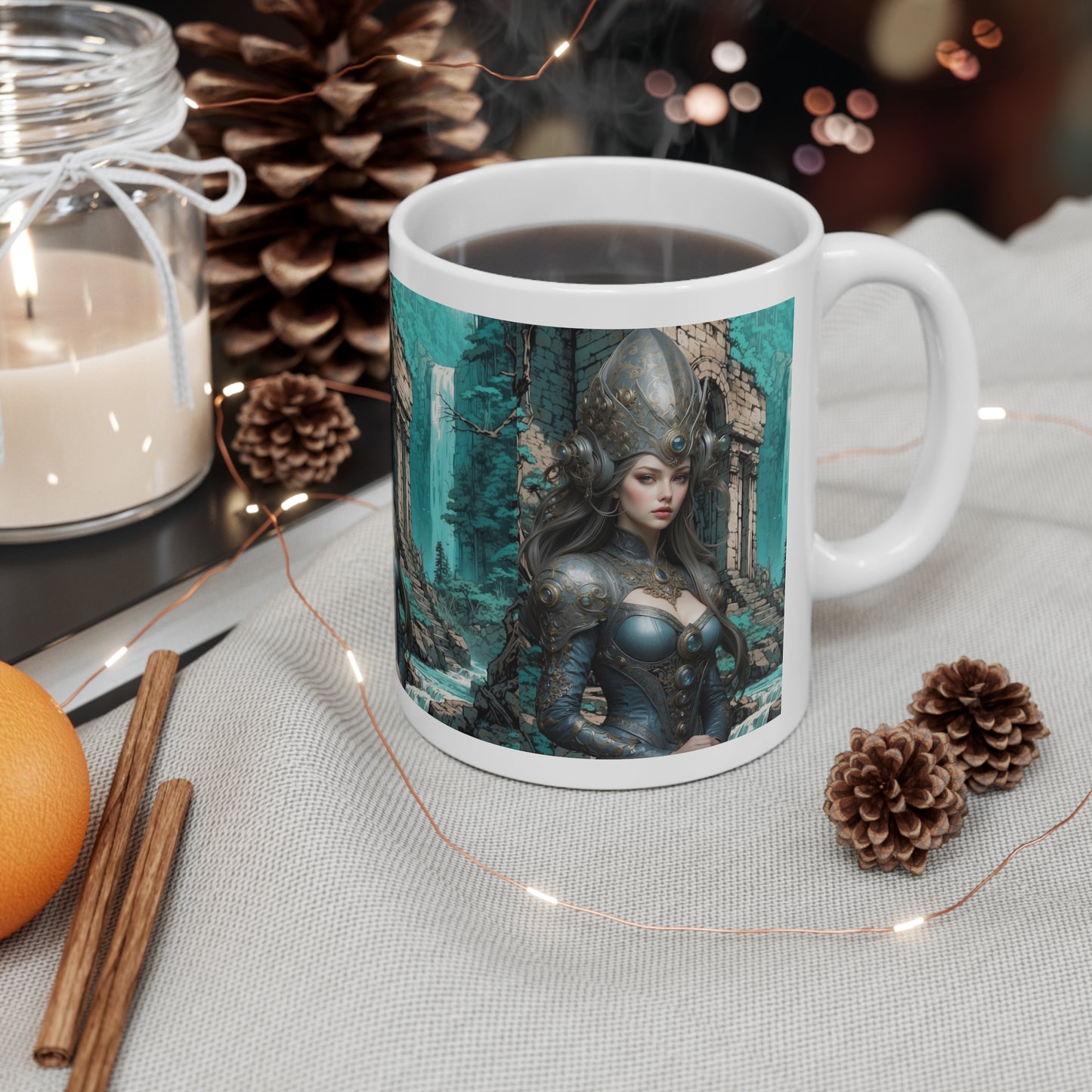 Warrior Princess | HD Graphic | Fantasy | Anime | Coffee | Tea | Hot Chocolate | 11oz | White Mug