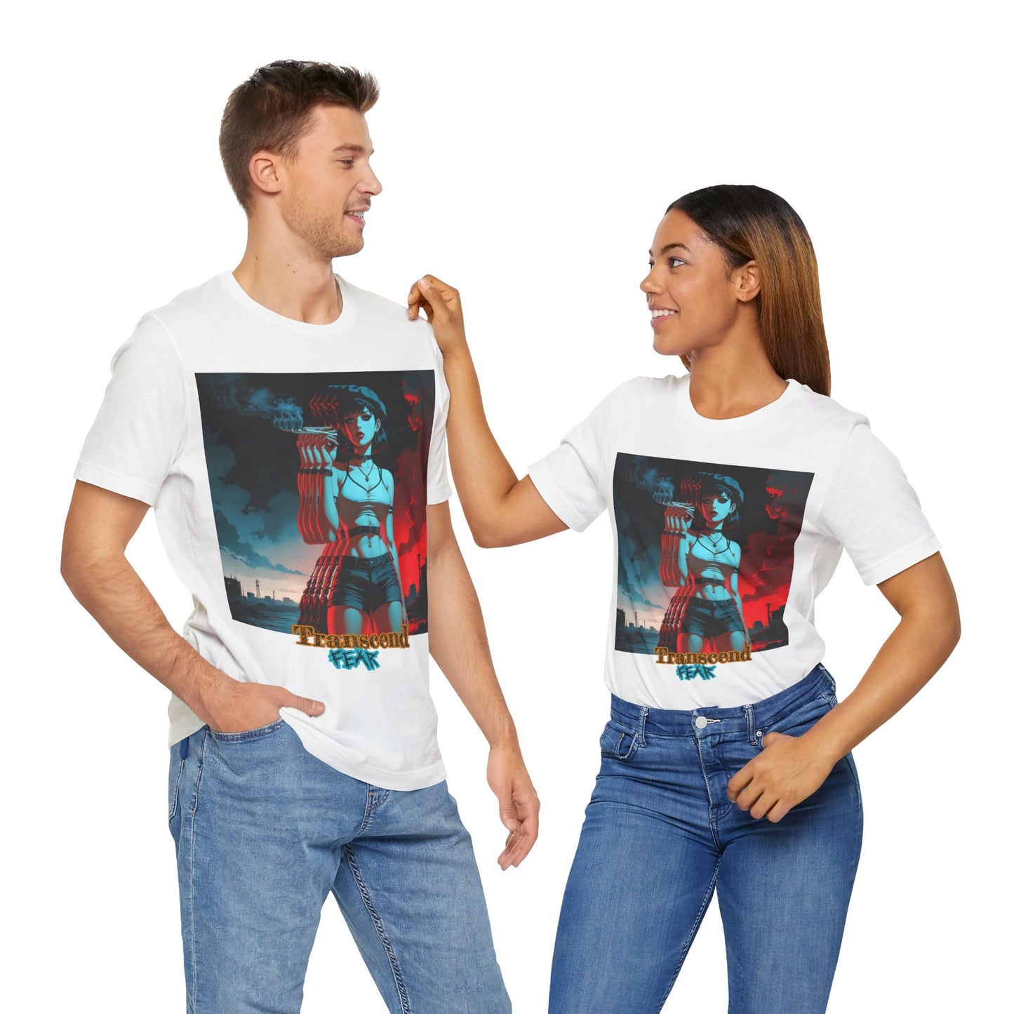 Transcend Fear Graphic Tee - Unisex Jersey Short Sleeve T-Shirt