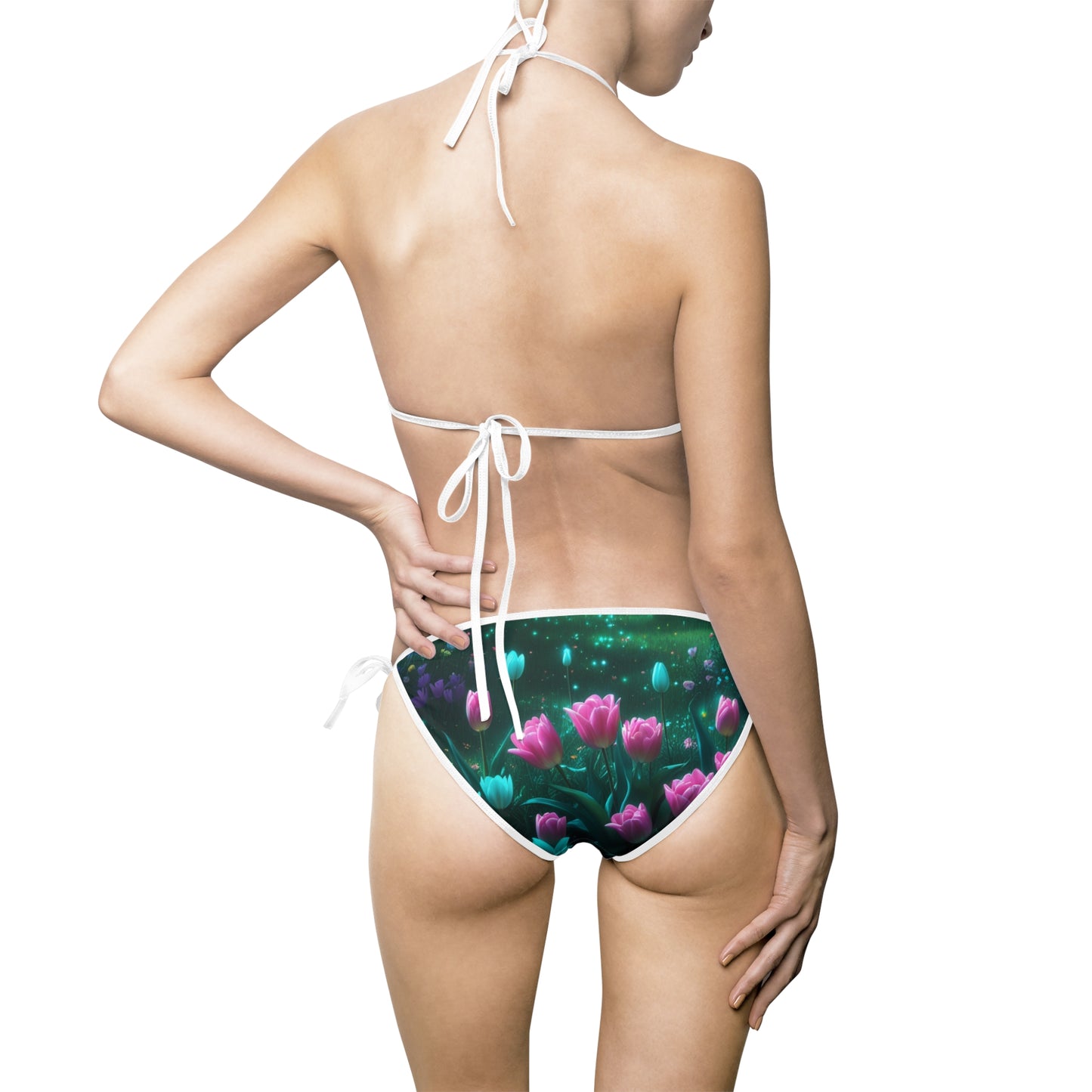 Women's Floral Dreamscape Print Women's Bikini Swimsuit - Perfect for Summer Beach Days