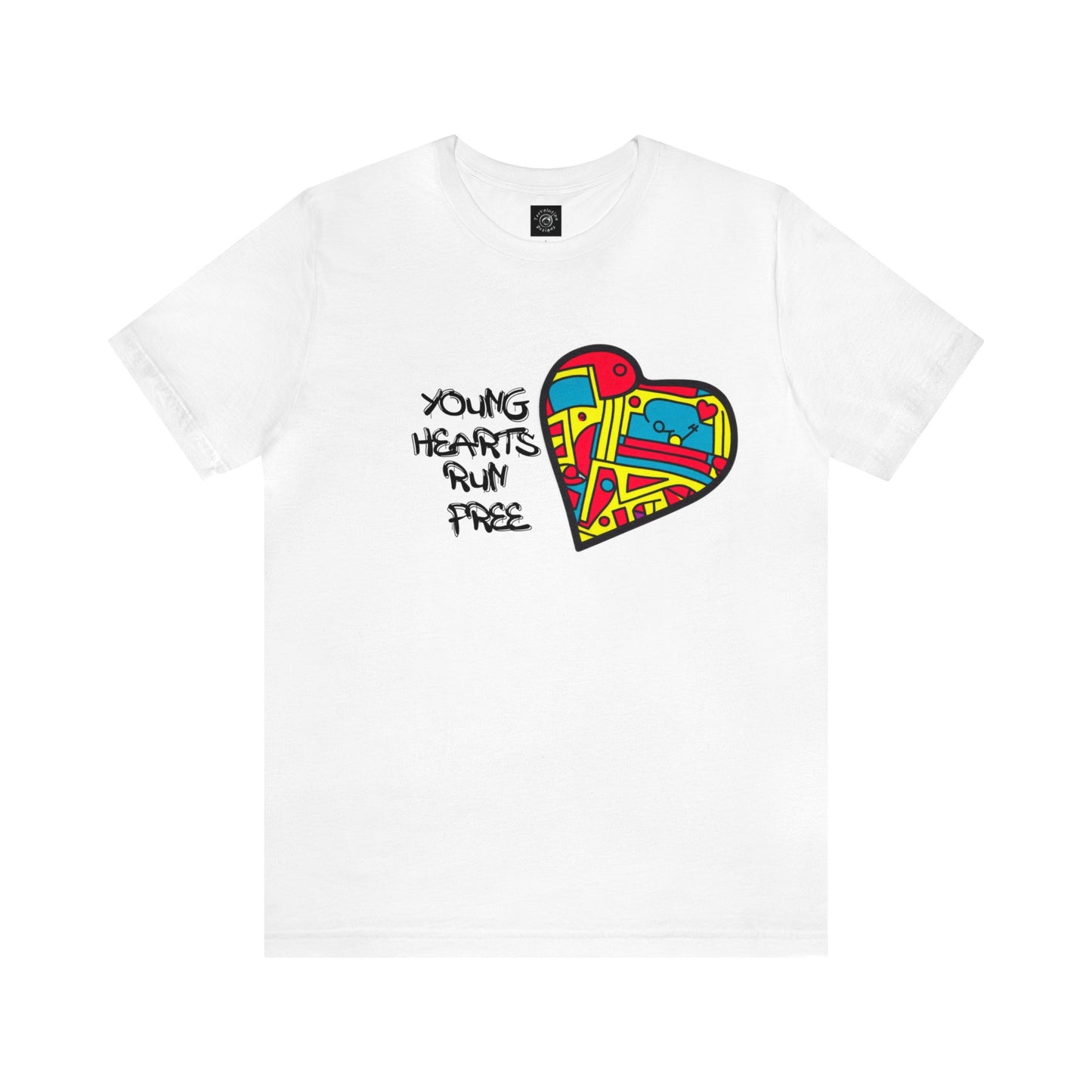 Young Hearts | Run Free | T-Shirt | Music Tee | Party Gift | Disco | Graffiti | House Music | Music Lovers | Fun | Unisex | Men's | Women's | HD Graphics | All Ages | Cool