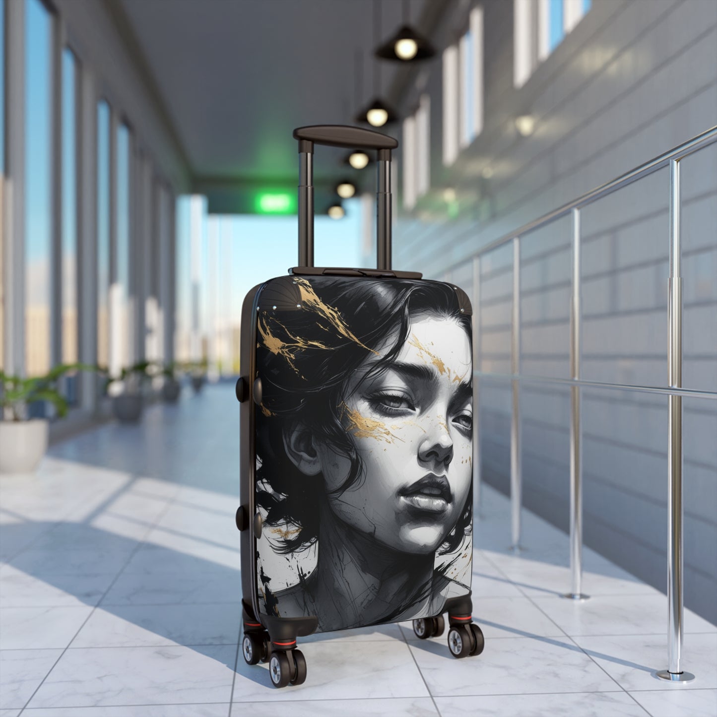 Artistic Carry-On Suitcase with Elegant Design