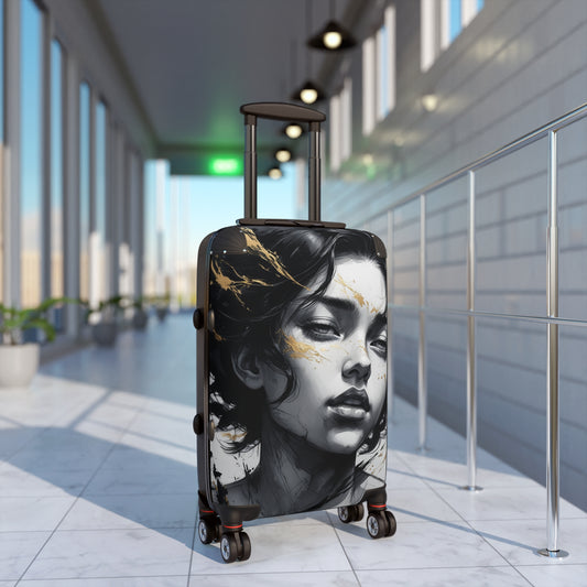 Artistic Carry-On Suitcase with Elegant Design