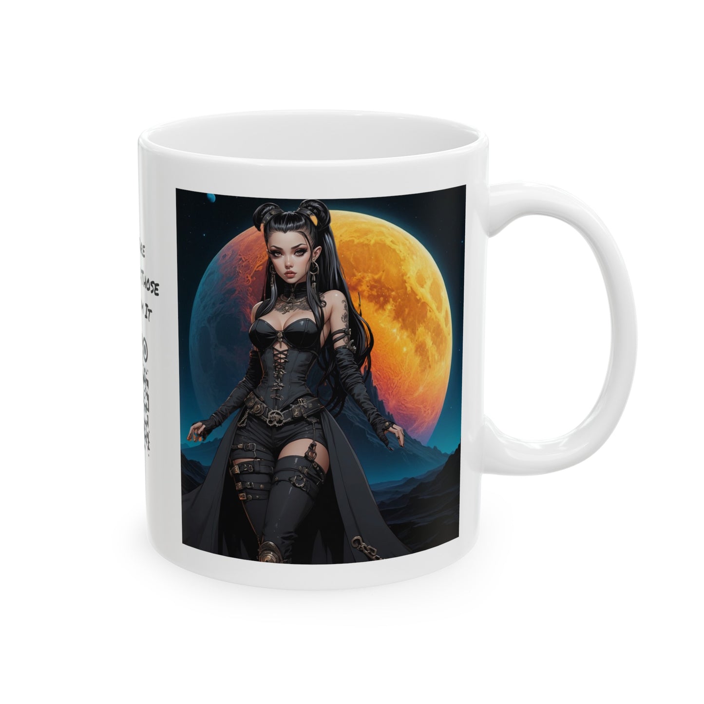 Blood Moon | HD Graphic | Goth | Anime Style | Moon | Coffee | Tea | Hot Chocolate | 11oz | White Mug