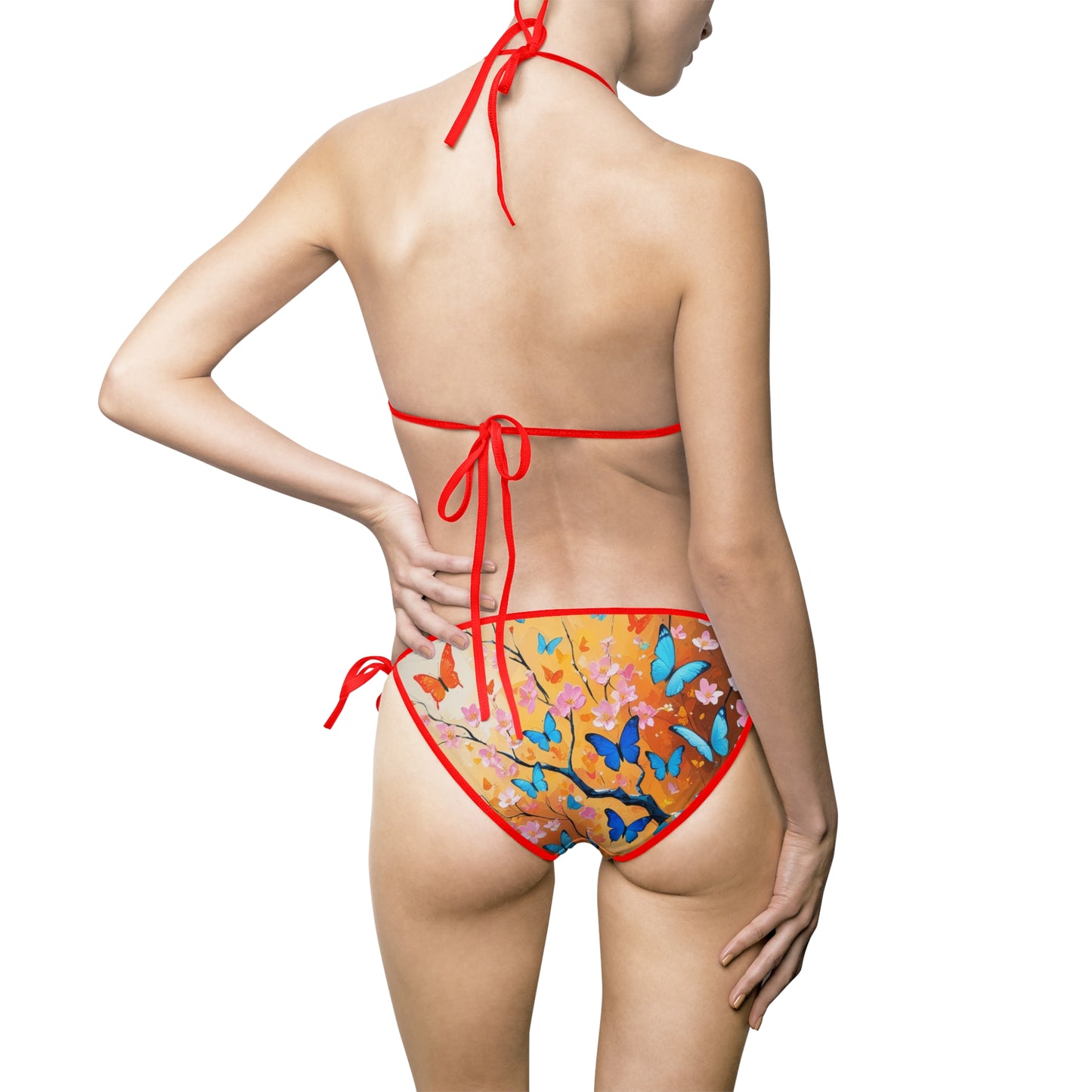 Vibrant Butterfly Women's Bikini Swimsuit - Perfect for Summer Beach Days