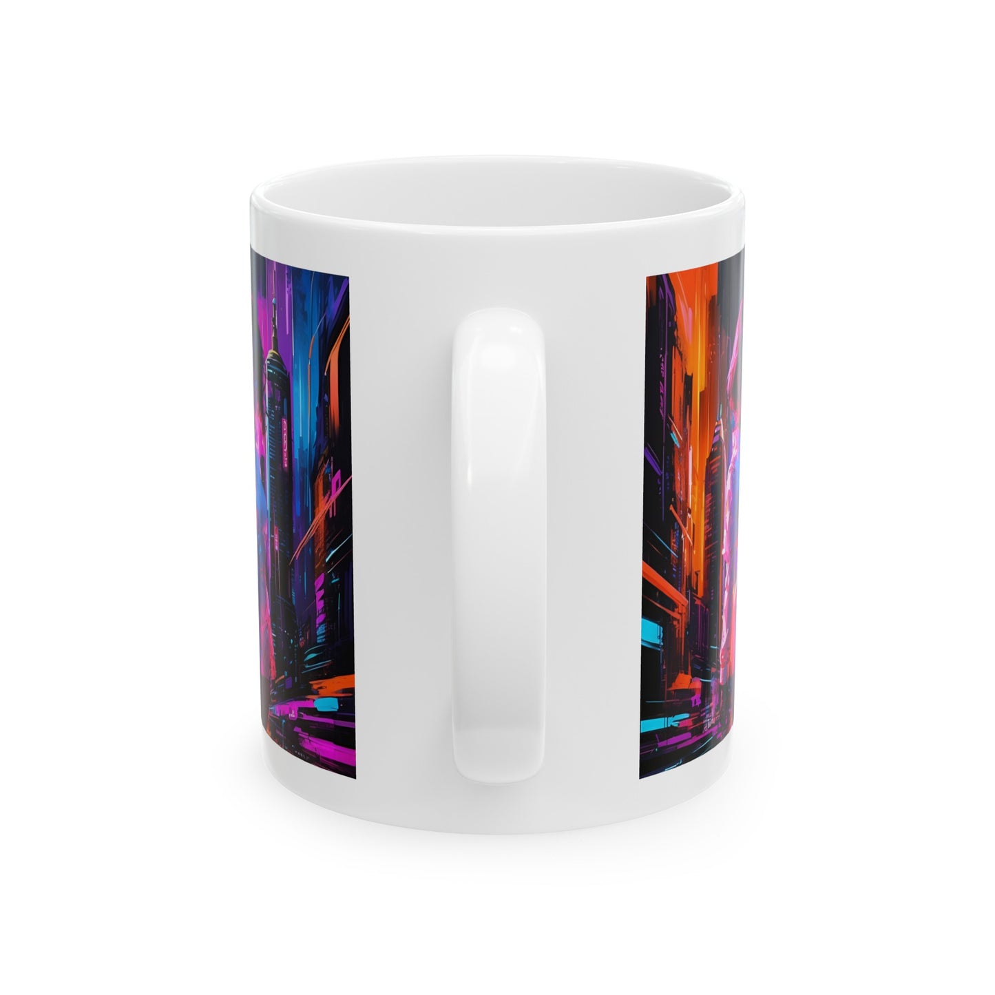 Crossroads Of Color | HD Graphic | Abstract | Neon Color | Anime | Coffee |  Tea |  Hot Chocolate | 11oz