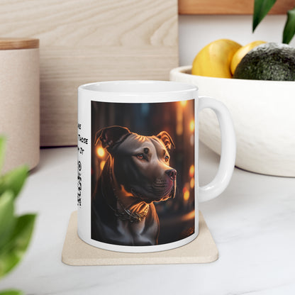 Man's Best Friend | Pitbull | HD | Dog Lover Gift | Pittie | Coffee | Tea | Hot Chocolate | Ceramic Mug | 11oz