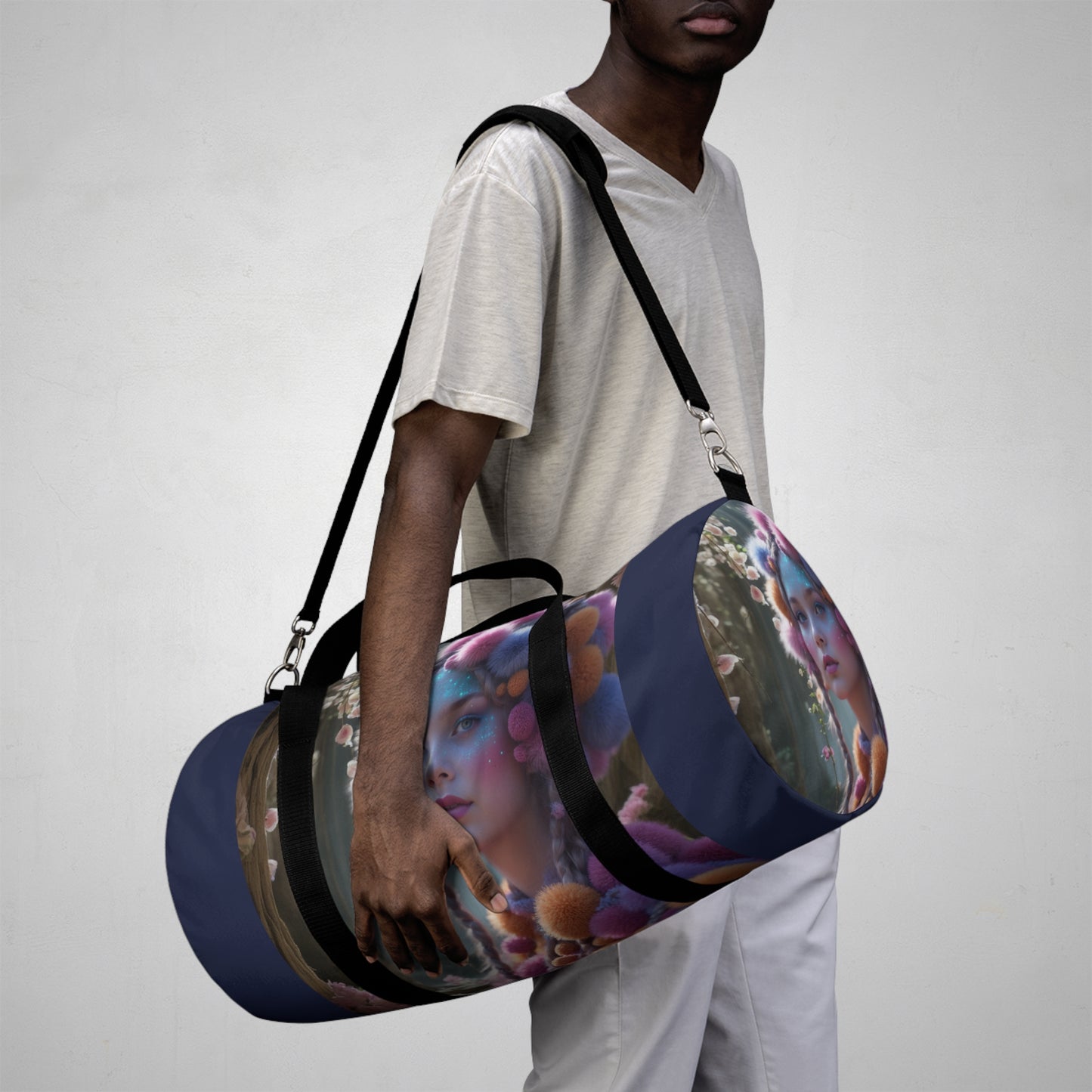 Whimsical Floral Duffel Bag - Stylish Gym & Travel Tote for Women