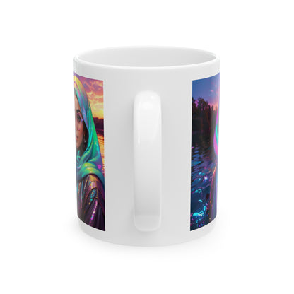 Uhkt Power | Muslima | Hijabi | Islam | Sister Power | Coffee | Tea | Hot Chocolate | 11oz | White Mug