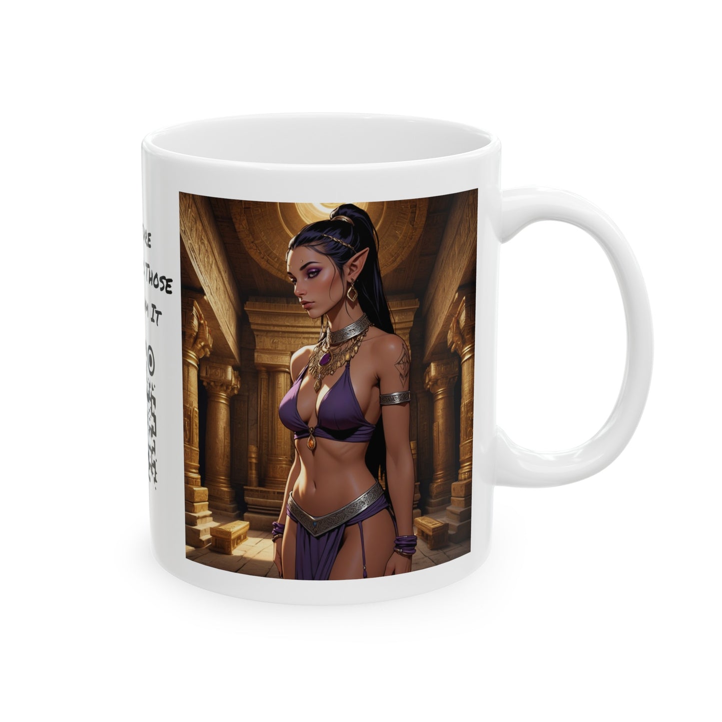 Keeper Of The Temple's Secrets | HD Graphic | Fantasy | Anime | Coffee | Tea | Hot Chocolate | 11oz | White Mug