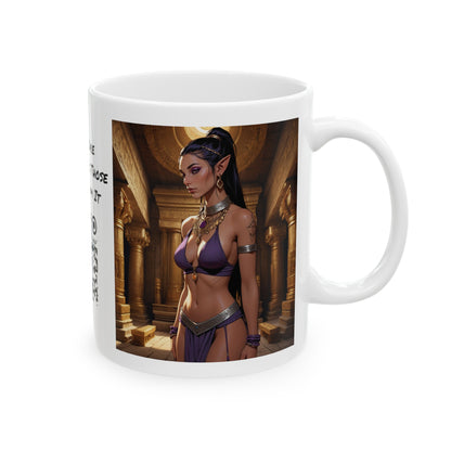 Keeper Of The Temple's Secrets | HD Graphic | Fantasy | Anime | Coffee | Tea | Hot Chocolate | 11oz | White Mug