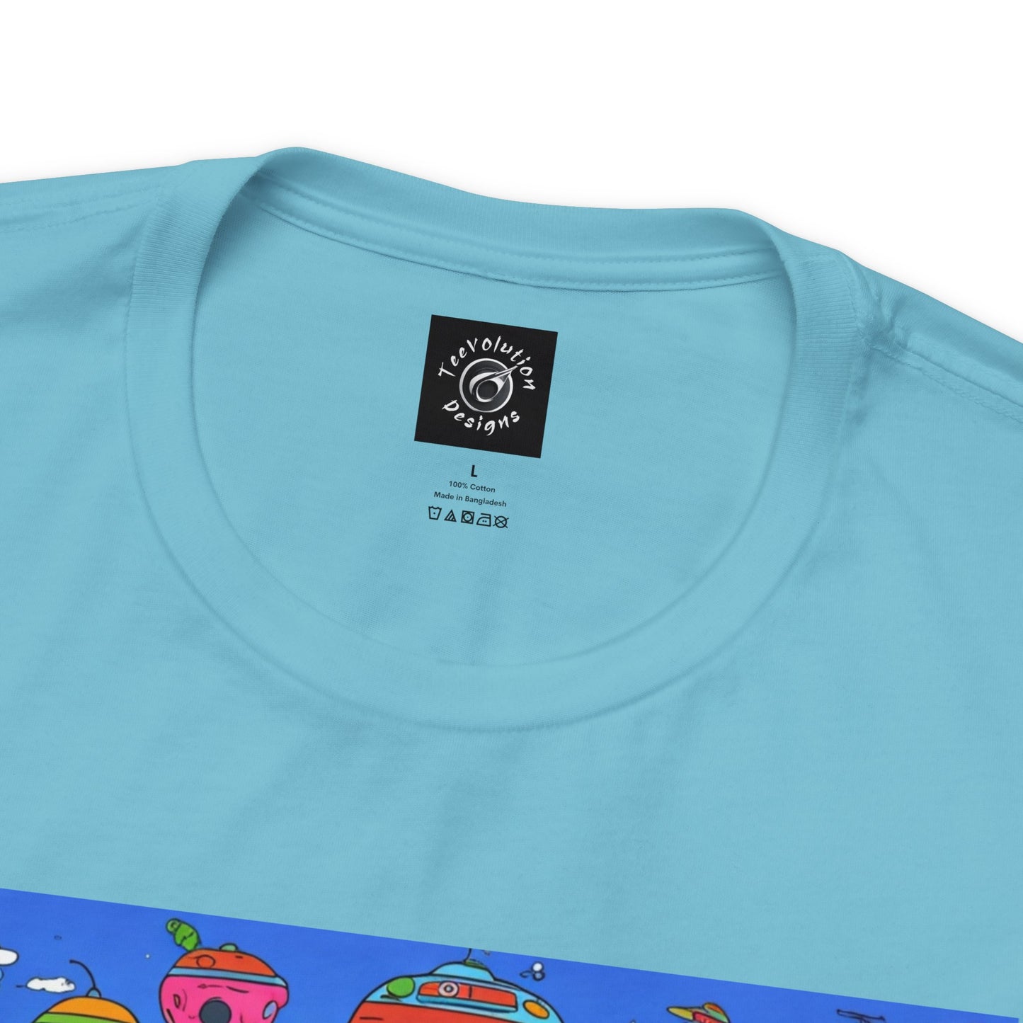 Abstraction | Abstract | Art | Colorful | Trendy | Graphic | Funny | UFO | Aliens | Tee | T-Shirt | Unisex | Men's | Women's |Short Sleeve