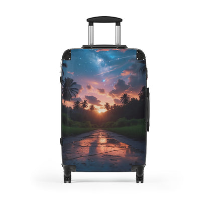 Sunset In Paradise Suitcase - Stylish Travel Luggage with Tropical Design