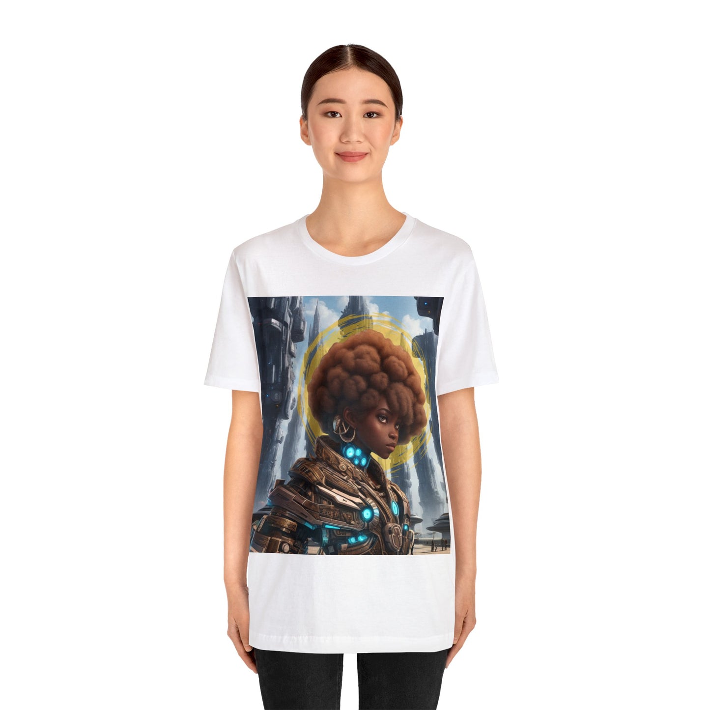 Afro-Future | HD Graphic | Sci-Fi | Black Character | Warrior | Unisex | Men's | Women's | Tee | T-Shirt