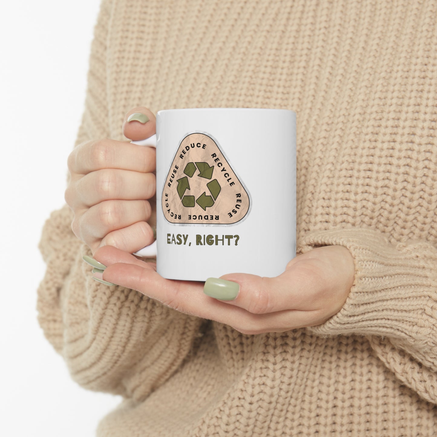 Recycle Tee | Enviormentalist Gift | Earth Day | Save The Planet | Conservationist | Mother Earth | Coffee | Tea | Hot Chocolate | Ceramic Mug | 11oz