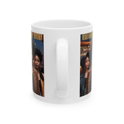 Bossed Up | HD Graphic | Black Girl Magic | Black Empowerment | Female Empowerment | Coffee | Tea | Hot Chocolate | 11oz | White Mug